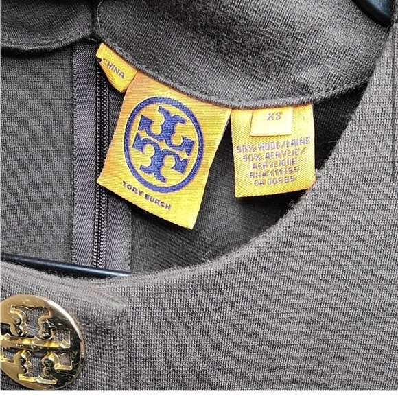 Tory Burch Wool Blend Mini Dress in Brown - Size XS - Picture 5 of 13